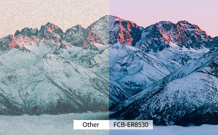 SONY FCB-ER8530 Advanced noise reduction and color reproduction