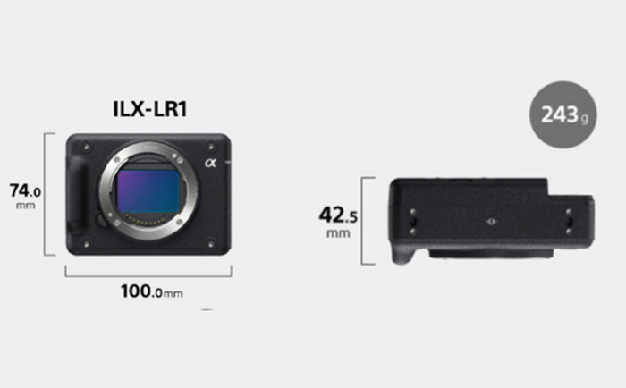 SONY ILX-LR1 Size