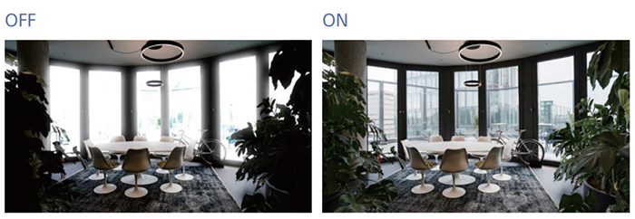 SONY FCB-ES8230 wide dynamic function effect