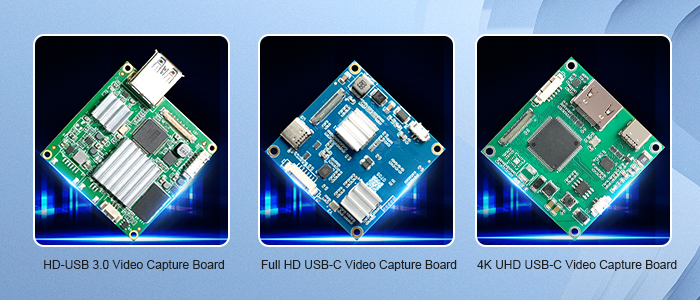 USB3.0 video capture board, USB Type-c video capture board and 4K USB Type-c video capture board