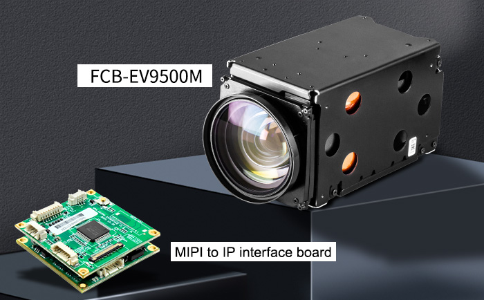 SONY FCB-EV9500M+MIPI to IP interface board